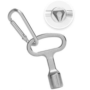 Clé Triangle Poubelle Clef Triangle pour Poubelle Jaune Clé Triangulaire en Métal pour Bac de Tri Compteur Electriques Gaz Ascenseur