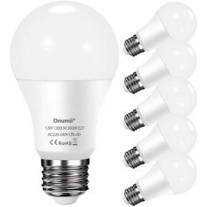 Ampoule LED E27 12W &eacute;quivalent &agrave; une ampoule de 100W 1200LM lumi&egrave;re blanche chaude 3000K grand culot &agrave; vis A60 E27