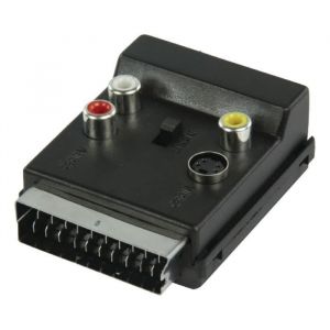 KnnX Adaptateur commutateur Peritel in-Out mâle vers Femelle avec connecteurs Phono RCA Audio et Video et connecteur Super Video