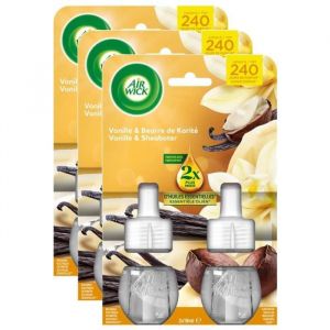 Lot de 3 Recharges Diffuseur désodorisant Electrique Huiles essentielles Vanille Duopack