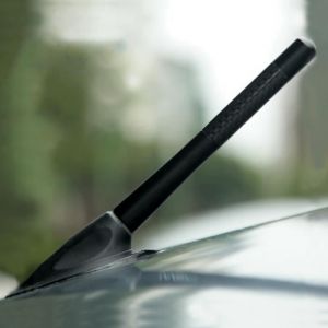 Antenne Courte En Fiber De Carbone Noire Délicate Pour Autoradio Pour Renault Duster Megane 2 Logan Renault