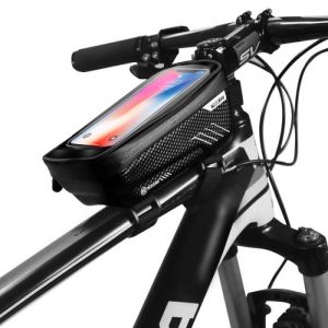 Sacoche Vélo Téléphone (4.7-6.0) étanche écran Tactile Pochette Rangement Bicyclette Guidon Avant Support Cadre Smartphone de