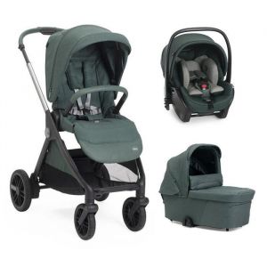 CHICCO - Poussette Trio Bellagio 2 + Si&egrave;ge auto First Seat Recline + Nacelle Flexi Fir Tree