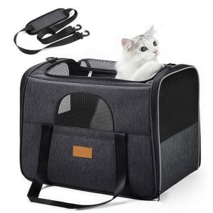Sac De Transport Chat Sac &agrave; Dos Chat Chien avec Tapis en Laine Respirant et Pliable pour Chien-Chat Jusqu&rsquo;&agrave; 13 kg45*35*33cm