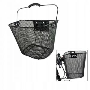 GRAND PANIER DE VÉLO EN MÉTAL POUR GUIDON AVEC SUPPORT À CLIC