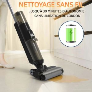 Aspirateur Lavant Balai Sans Fil Intelligent &ndash; Nettoyage Coins Am&eacute;lior&eacute; Grand R&eacute;servoir