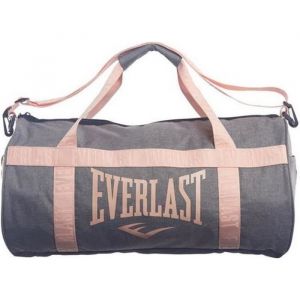 Sac de Sport - Everlast - Barril - Gris et Rose - Bandouli&egrave;re r&eacute;glable - Compartiment zipp&eacute;