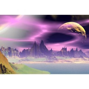 Papier Peint Photo INTISSÉ-(205229)-VUE GALAXY-300x223cm-6 lés-Mural Poster Géant XXL-Forêt-Nature-OCEAN-Paysage-Plage-Soleil