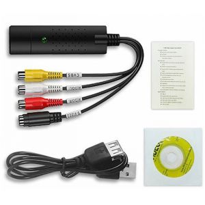 Convertisseur VHS vers num&eacute;rique Convertisseur vid&eacute;o USB 2.0 Bo&icirc;te de capture audio VHS Magn&eacute;toscope VHS TV vers convertisse