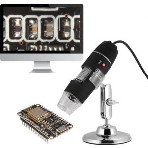 Microscope Numérique XCSOURCE - Zoom 40X-1000X - 8LED - Blanc