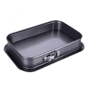Moule à charnière antiadhésif pour gâteau au fromage Moule à gâteau carré/rectangulaire Serrure à gâteau caho-Rectangle
