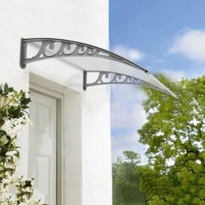 Auvent de Porte Entrée Marquise (60*100 cm BLANC) MARQUISE - AUVENT POUR PORTE