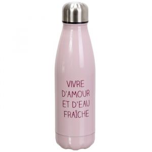 Bouteille isotherme en acier inoxydable 50cl SPEECH eau fraiche rose