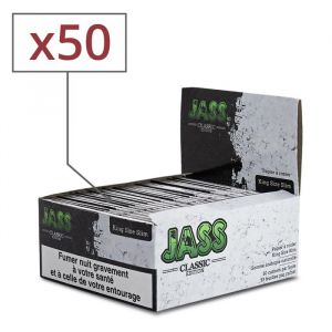Box de 50 carnets de Feuilles &agrave; rouler Jass King Size Slim Classique