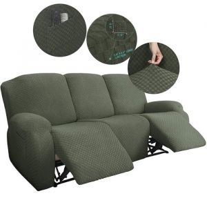 Canapé Relax Sofa Housse 3 Place Fauteuil Relax Housse De Canapé Les Chats Et Les Chiens Enfant Protège Canapé Housse-Armée verte