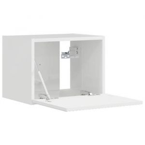Printemps 2026 SoldesMeuble TV Suspendu - Armoire multim&eacute;dia/Cabinet HIFI Mural - Montage mural Blanc Brillant 60 x 31 x 29.5 cm 3