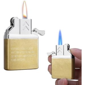 Insert Briquet Tempête Recharge Gaz Briquet Mode Flamme Commutable Briquet Tempete Rechargeable Vintage Briquet Chalumeau Stylé