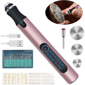 Stylo Graveur &Eacute;lectrique Gravure Carve Outil Mini Stylo Graveur sans Fil Stylo Graveur Multifonctionnel Outil Rotatif Bricolage