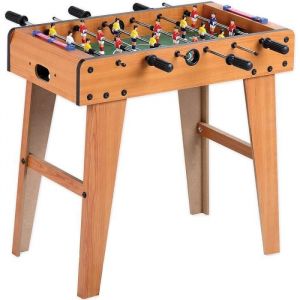 Jeu de Table Baby-Foot pour Adulte/Enfant en Bois Mini Baby foot avec 2 Panneaux de Score et 2 balles Bois 69*37*62cm