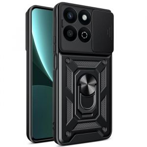 Coque pour Honor 200 Smart 5G et Honor X7c - housse etui rigide anti choc + verre trempe - NOIR