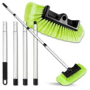 Brosse de lavage de voiture avec manche télescopique tête rotative 150 cm EDIBAZZAR