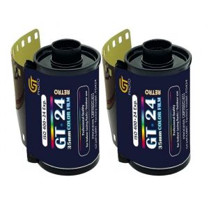 GT Photo Pellicule Couleur GT24FILM 35mm - Lot de 2 Films 24 Poses - Id&eacute;al pour Photographie D&eacute;veloppement et Impression de