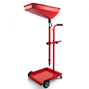 Wiltec R&eacute;cup&eacute;rateur d&rsquo;huile Rouge Taille 480 x 600 x 1750 mm Pivotant &agrave; 360&deg; Vidange Mobile Chariot R&eacute;cup&eacute;ration d&rsquo;huile us&eacute;es R&eacute;cup