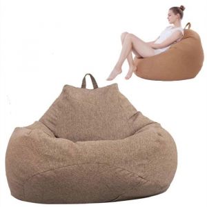 Housse de Pouf Poire - - 100X120cm - Marron - Tissu doux - 1 place brun YYV