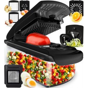 Coupe Legumes Multifonctions - Spiraliseur Et Decoupe Legumes Manuel - Coupe Legume Cube Oignon Carotte Concombre Tomates Fru[J621]