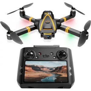 Drone GPS avec cam&eacute;ra 4K - SUTEO - H11 Drone - Pliable - &Eacute;cran 45 pouces - Cam&eacute;ra r&eacute;glable &agrave; 90&deg; - Grand angle 120&deg;