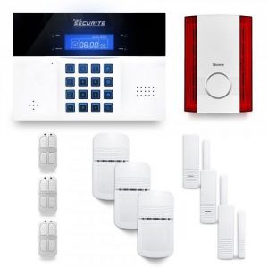 Alarme maison sans fil - DNBi - 3 à 4 pièces - Détecteur de mouvements - Sirène extérieure - Compatible Box