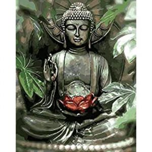 Peinture par Numéro - YEESAM ART - Bouddha du Lotus - 40x50 cm - Acrylique - Adulte