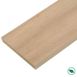 Plan de travail stratifi&eacute; Ch&ecirc;ne clair 2770 x 640 EP 28 mm - PEFC 75% . FORESTEA Dimensions : 2770 mm x 640 mm x 28 mm