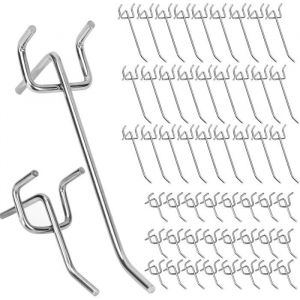 Crochets pour Panneau Perfor&eacute; 50 Pcs Crochets pour Panneau Perfor&eacute; Porte Panneau Mural Crochets Muraux