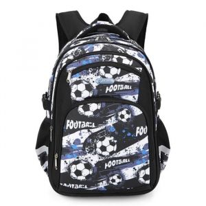 Sac à dos - Camouflage - Football - Grande capacité - Enfant - Garçon - Noir