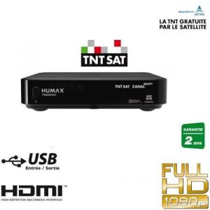 Récepteur satellite TNTSAT HD HUMAX TN8000HD - Noir - 16 cm x 13.3 cm x 3.4 cm - USB 2.0