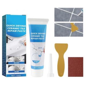 Kit de réparation carrelage blancKit de réparation céramique Kit de réparation démail étanche étanchePâte de réparation rayures