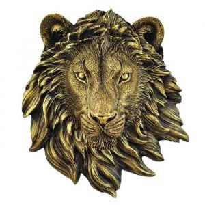Décoration murale - PZCC - Tête de lion - Résine - Design contemporain - À suspendre