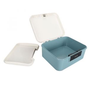 Vvikizy Boite de Rangement Verrouillable 9L Classeur Double Couche Coffre avec Serrure