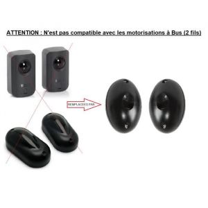 AVIDSEN JEU DE PHOTOCELLULES UNIVERSELLES POUR AUTOMATISME DE PORTAIL
