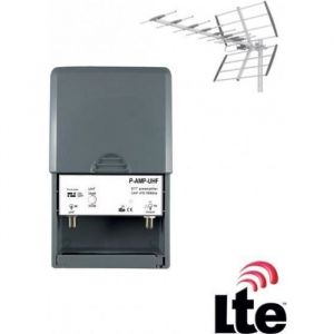 Pr&eacute;amplificateur de m&acirc;t UHF terrestre TNT Gain 38dB