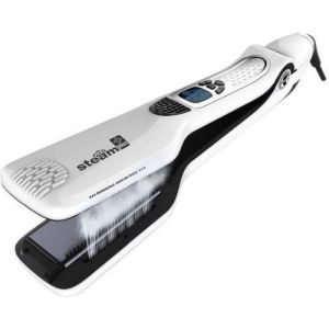 Fer &agrave; lisser vapeur professionnel lisseur vapeur cheveux en avec affichage LCD avec 5 trous de pulv&eacute;risationanti-br&ucirc;lur LIE3671