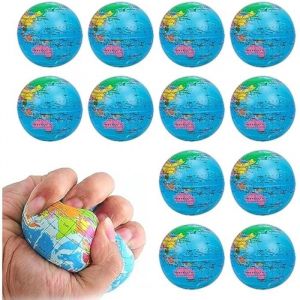 Balle Anti Stress Globe 12 Boule Anti Stress Enfant Balles Anti Stress Adulte Enfant Balles en Mousse Anti Stress