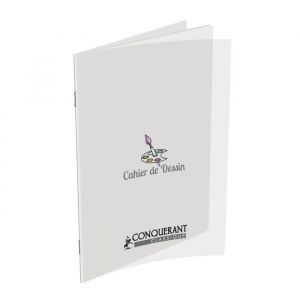 Cahier à dessin - OXFORD - 24x32 cm - 96 pages - Polypro incolore - Uni