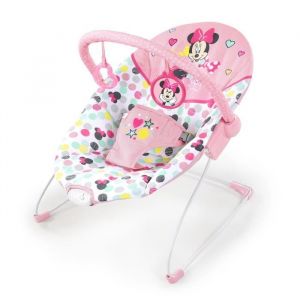 DISNEY BABY MINNIE Transat bébé Confettis Arche avec jouets déveil amovibles Vibrations apaisantes  Lavable en machine