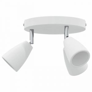 Spot de plafond moderne - vidaXL - Blanc - M&eacute;tal - 19x19x145 cm - Pivotable - &Eacute;clairage int&eacute;rieur - Installation facile