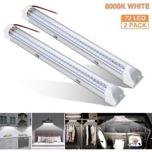2 pcs 72 LED Tube LED Eclairage Intérieur de Voiture Ruban 12 V-24 V LED Auto Lampe Barre de Bande avec Interrupteur on-Off pou