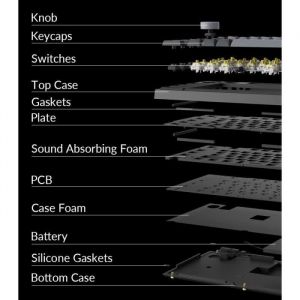 Clavier m&eacute;canique gamer - Switch m&eacute;canique Red - KEYCHRON Q3 Pro SE - ANSI - R&eacute;tro&eacute;clairage RGB