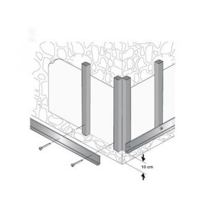 Profil de départ en aluminium pour bardage MCCOVER - L: 270 cm - l: 3 cm - E: 8 mm - Aluminium brut