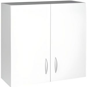 Meuble cuisine haut 80 cm 2 portes OXANE blanc